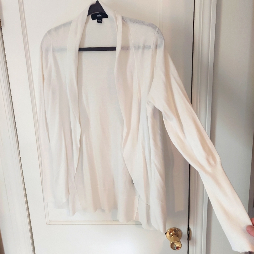 Ivory Open Front Cardigan